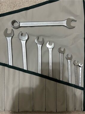 Vintage HEYCO W. Germany 9 Pc SAE Combination Wrench Set Complete w/ Original